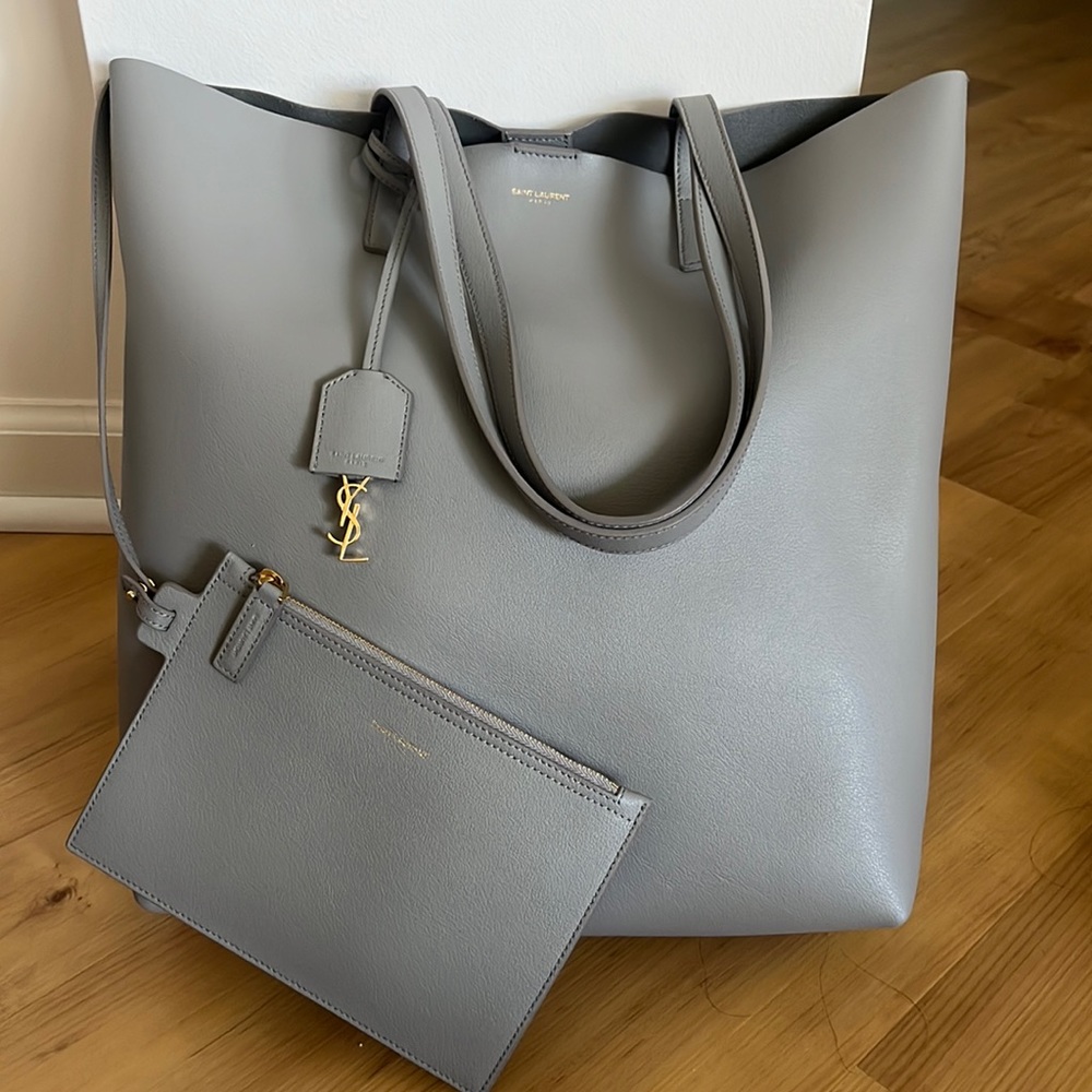 Saint Laurent North South Tote. Graphite. New!